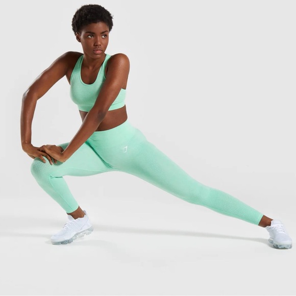 Gymshark Vital Seamless Leggings Sour Pistachio Marl - Picture 3 of 7